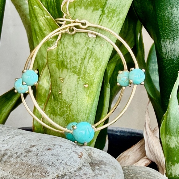 Ippolita 18 karat gold and turquoise earrings